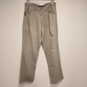 Vintage Y2K 90s Moto Mens 32X34 Tan Corduroy Pants Slacks Straight Grunge Indie